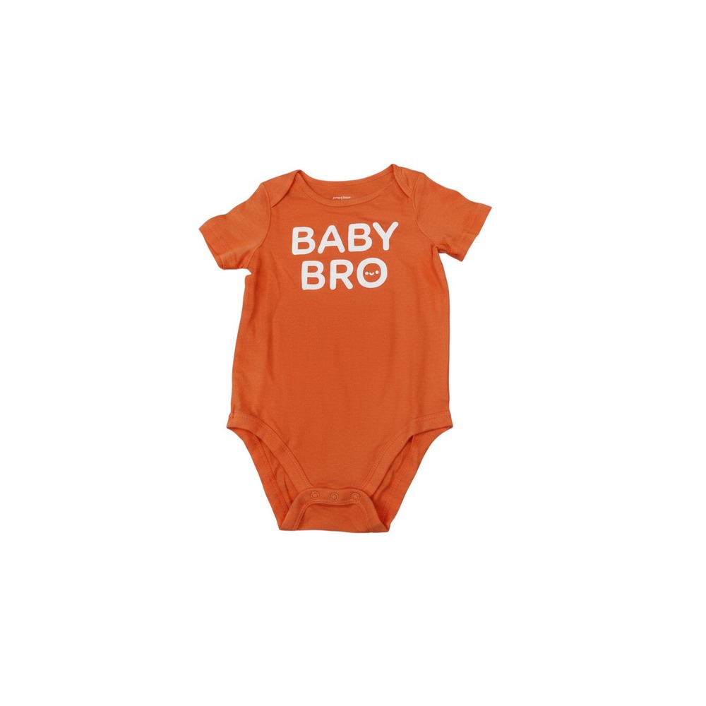 Jumping Beans Bodysuit Baby Boy 18M Orange Baby Bro Graphic Cotton
